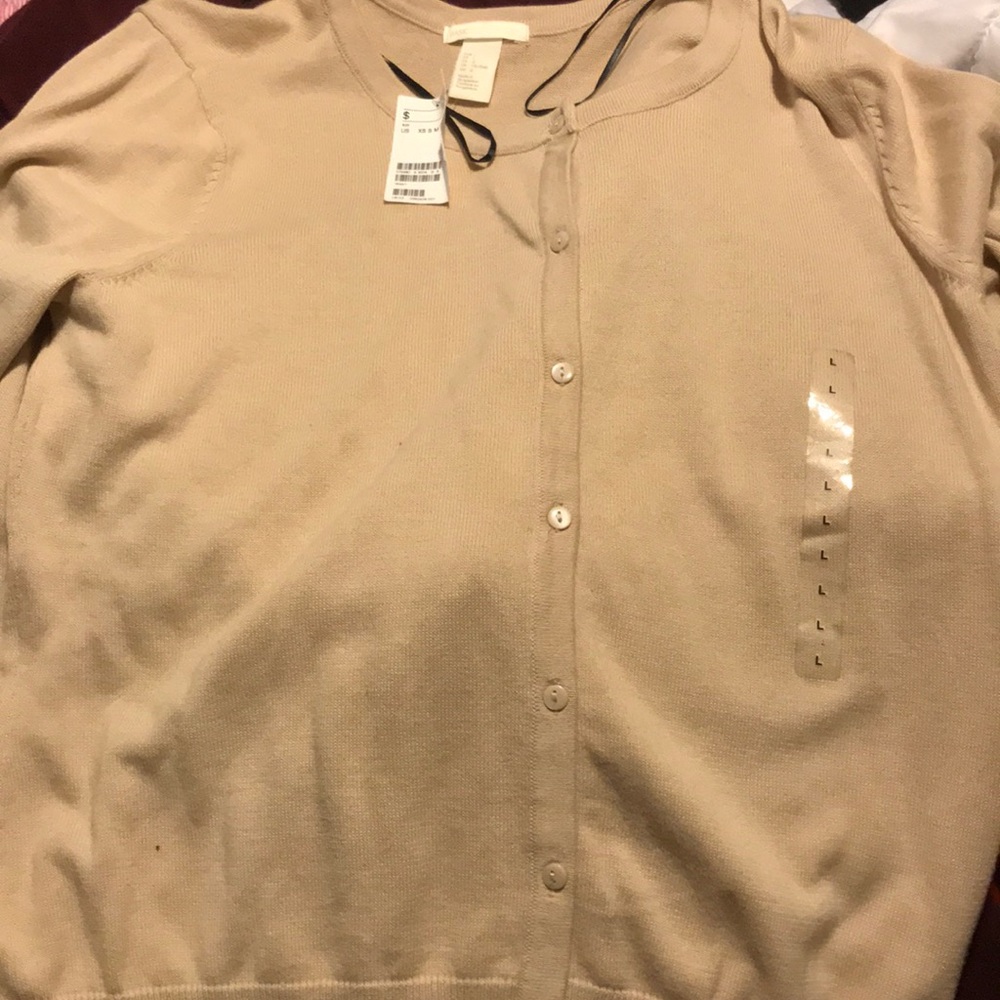 H&M cream cardigan